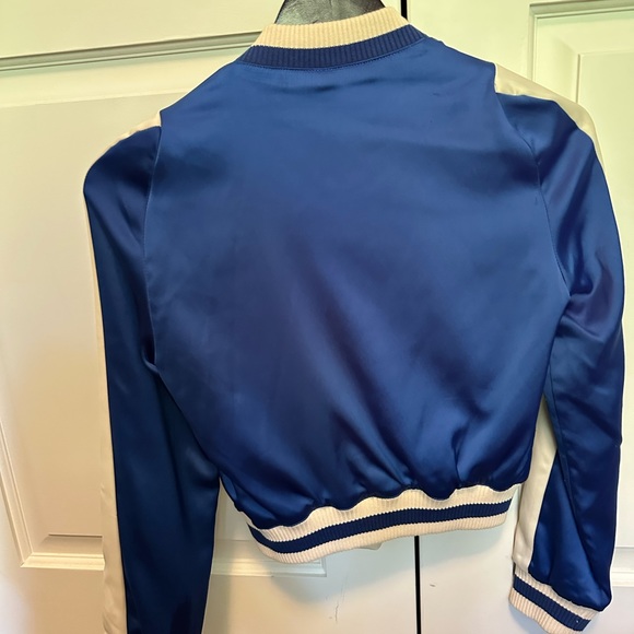 - MAJE satin bomber jacket blue colour - Picture 2 of 4